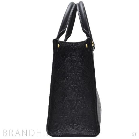 Louis Vuitton On The Go PM Handbag Emplant Noir Black - Picture 3 of 7
